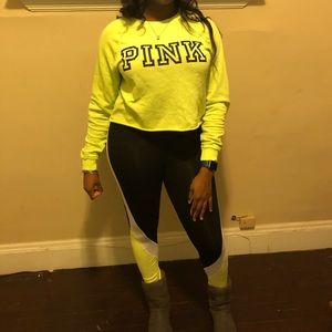 VS PINK Neon Green Top